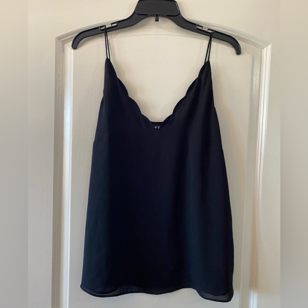 DKNY Black Satin V-Neck Camisole